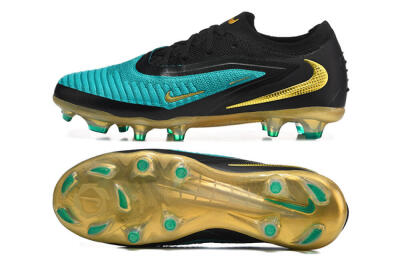 Nike Phantom 6 Elite Low FG Firm Ground Soccer Cleats - Teal/Gold/Black