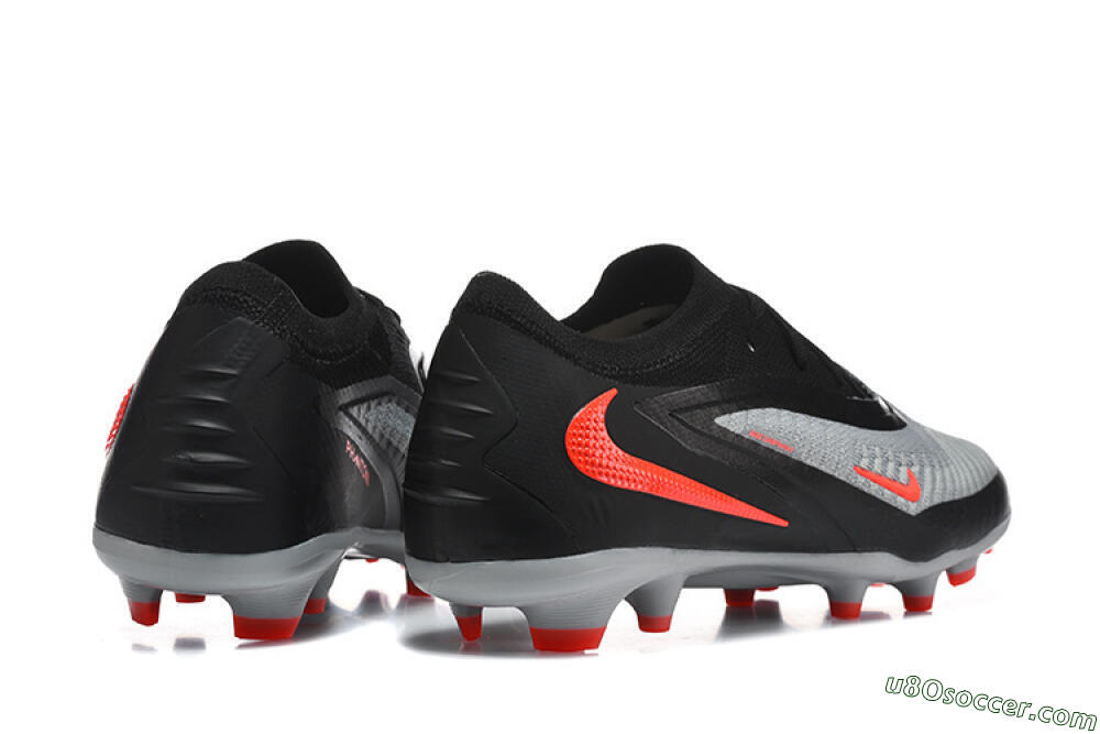 Nike Phantom 6 Elite Low FG Firm Ground Soccer Cleats - Gray/Electric Orange/Black 5