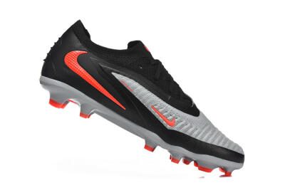 Nike Phantom 6 Elite Low FG Firm Ground Soccer Cleats - Gray/Electric Orange/Black