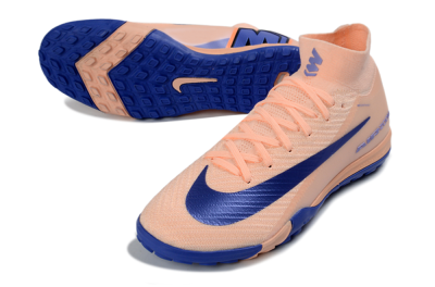 Nike Air Zoom Mercurial Superfly 10 Elite TF Artificial Turf Soccer Shoes - Peach/Cobalt Blue/Soft Coral