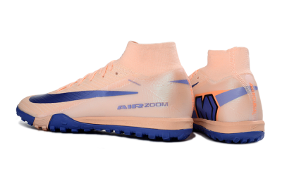 Nike Air Zoom Mercurial Superfly 10 Elite TF Artificial Turf Soccer Shoes - Peach/Cobalt Blue/Soft Coral