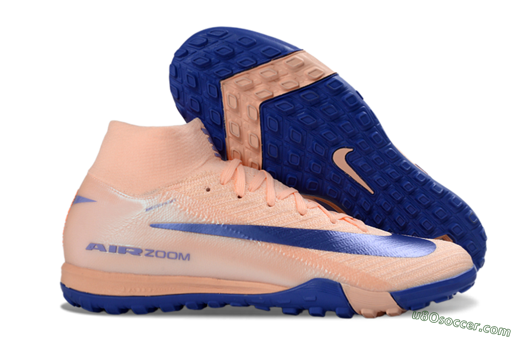 Nike Air Zoom Mercurial Superfly 10 Elite TF Artificial Turf Soccer Shoes - Peach/Cobalt Blue/Soft Coral 1