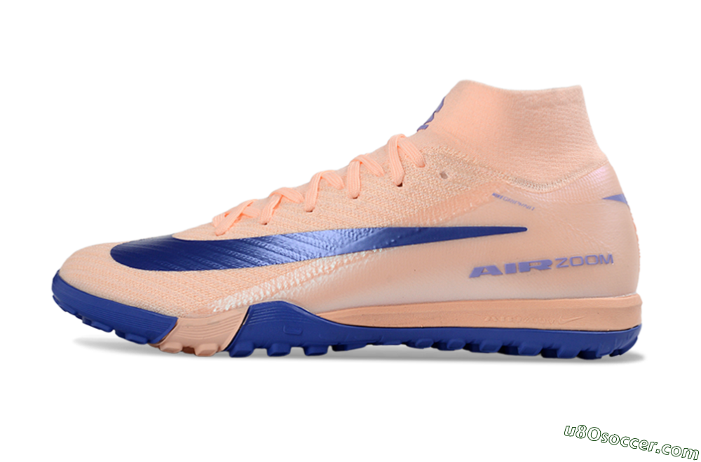 Nike Air Zoom Mercurial Superfly 10 Elite TF Artificial Turf Soccer Shoes - Peach/Cobalt Blue/Soft Coral 2