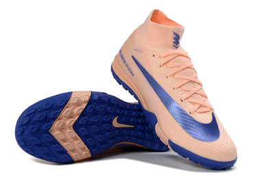 Nike Air Zoom Mercurial Superfly 10 Elite TF Artificial Turf Soccer Shoes - Peach/Cobalt Blue/Soft Coral
