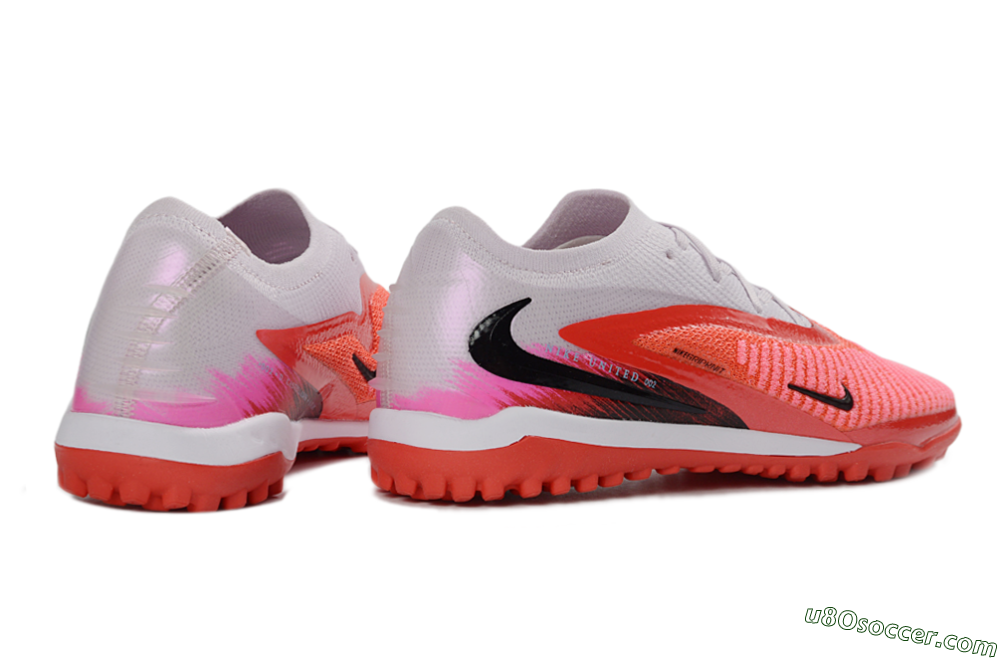 Nike Phantom 6 Elite Low TF Artificial Turf Soccer Shoes - Red/Coral Blaze/Black 6