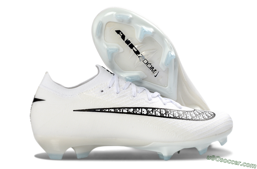 Nike Air Zoom Mercurial Vapor 16 Elite FG Firm Ground Soccer Cleats - White/Classic Black/Crystal Blue 1