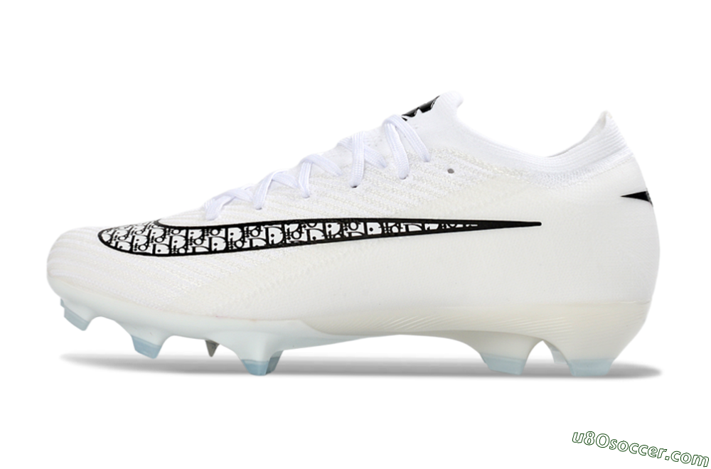 Nike Air Zoom Mercurial Vapor 16 Elite FG Firm Ground Soccer Cleats - White/Classic Black/Crystal Blue 2