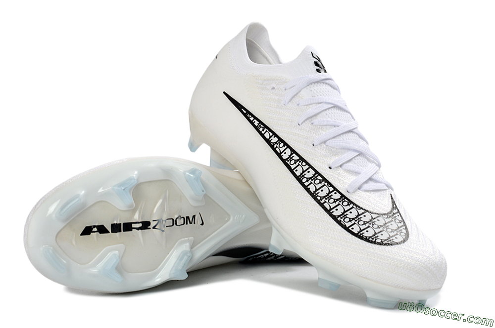 Nike Air Zoom Mercurial Vapor 16 Elite FG Firm Ground Soccer Cleats - White/Classic Black/Crystal Blue 0