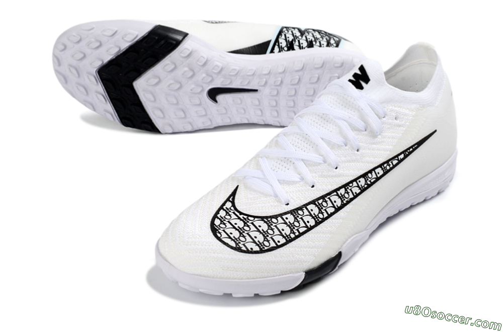 Nike Air Zoom Mercurial Vapor 16 Elite TF Artificial Turf Soccer Shoes - White/Midnight Black/Sleek Silver 3