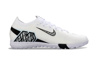 Nike Air Zoom Mercurial Vapor 16 Elite TF Artificial Turf Soccer Shoes - White/Midnight Black/Sleek Silver
