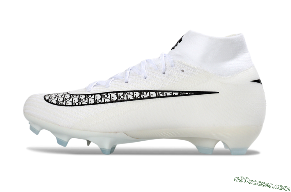 Nike Air Zoom Mercurial Superfly 10 Elite FG Firm Ground Soccer Cleats - White/Black/Blue 2