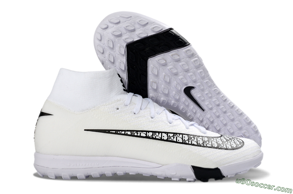Nike Air Zoom Mercurial Superfly 10 Elite TF Artificial Turf Soccer Shoes - White/Midnight Black/Soft Grey 1