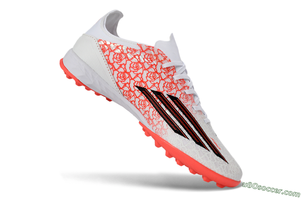 Adidas F50 Pro TF Artificial Turf Soccer Shoes - White/Flamingo Pink/Neon Black 5