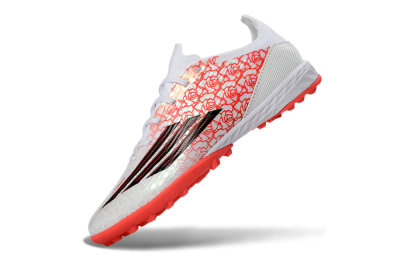 Adidas F50 Pro TF Artificial Turf Soccer Shoes - White/Flamingo Pink/Neon Black