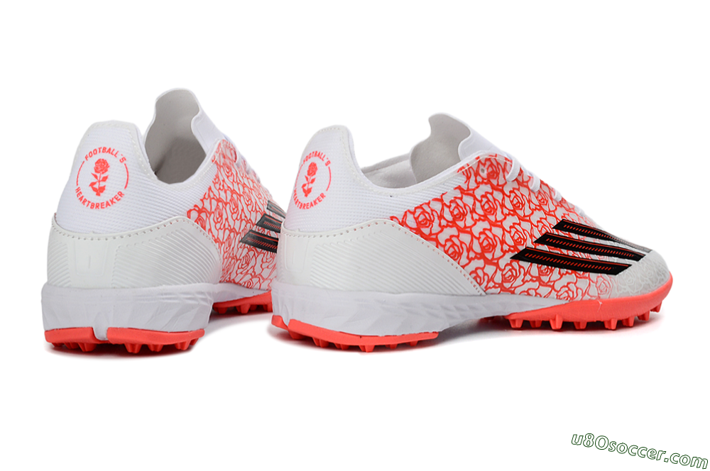 Adidas F50 Pro TF Artificial Turf Soccer Shoes - White/Flamingo Pink/Neon Black 7