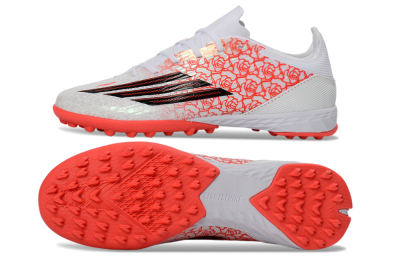 Adidas F50 Pro TF Artificial Turf Soccer Shoes - White/Flamingo Pink/Neon Black