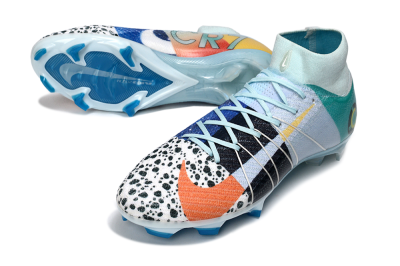 Nike Air Zoom Mercurial Superfly 10 Elite FG Firm Ground Soccer Cleats - Blue/Red/Black