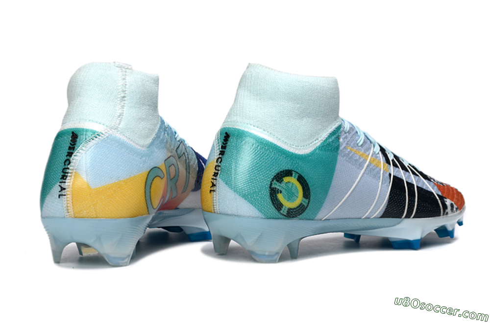 Nike Air Zoom Mercurial Superfly 10 Elite FG Firm Ground Soccer Cleats - Blue/Red/Black 6