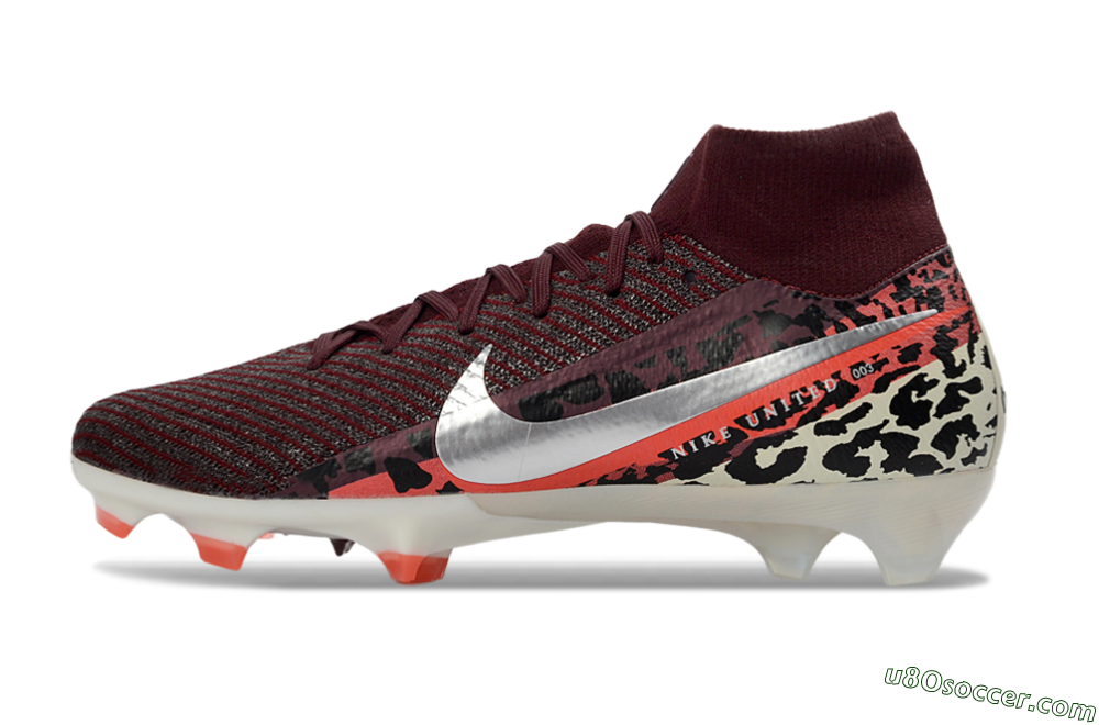 Nike Air Zoom Mercurial Superfly 10 Elite FG Firm Ground Soccer Cleats - Burgundy/Neon Pink/Black 2