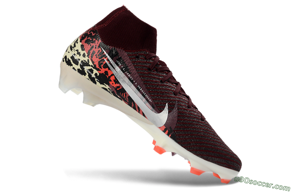 Nike Air Zoom Mercurial Superfly 10 Elite FG Firm Ground Soccer Cleats - Burgundy/Neon Pink/Black 4