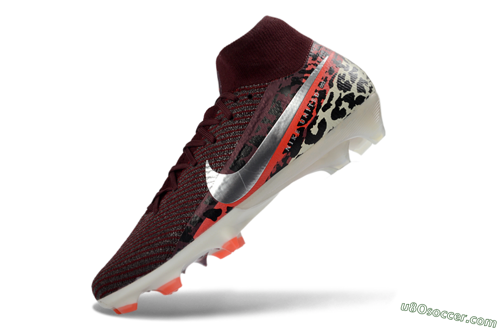 Nike Air Zoom Mercurial Superfly 10 Elite FG Firm Ground Soccer Cleats - Burgundy/Neon Pink/Black 5