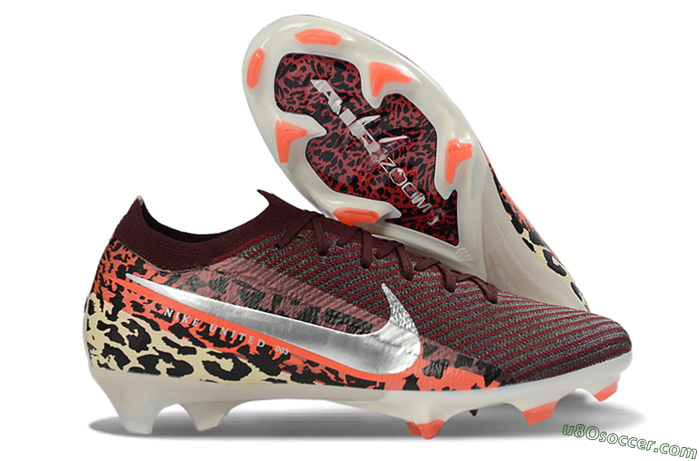 Nike Air Zoom Mercurial Vapor 16 Elite FG Firm Ground Soccer Cleats - Burgundy/Crimson Burst/Black Camo 1