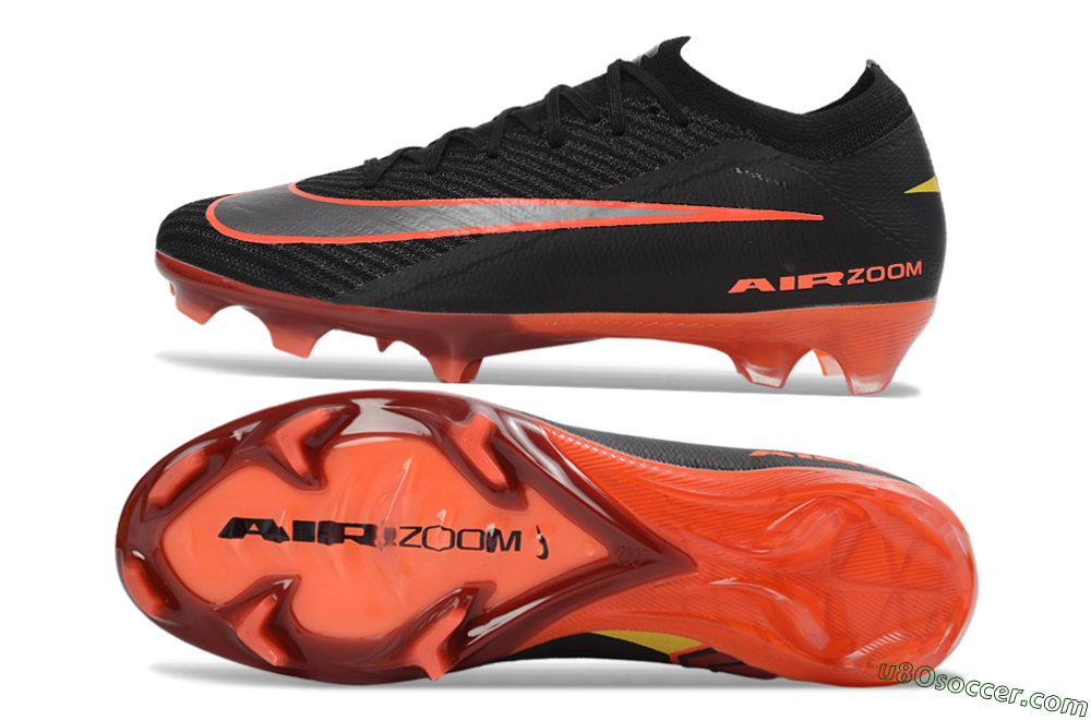 Nike Air Zoom Mercurial Vapor 16 Elite FG Firm Ground Soccer Cleats - Black/Electric Orange/Neon Green 0