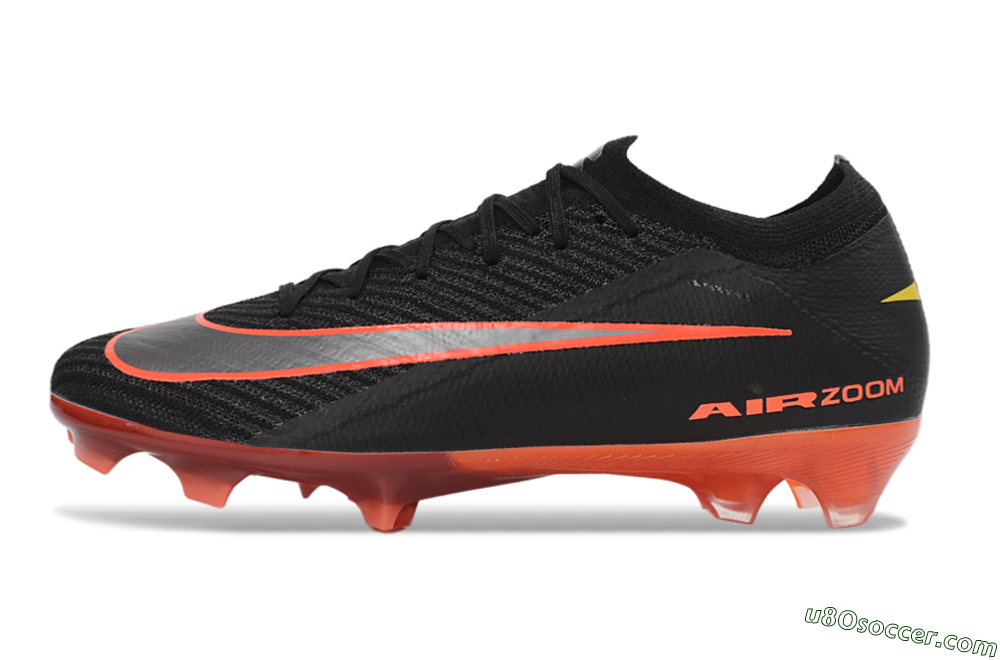 Nike Air Zoom Mercurial Vapor 16 Elite FG Firm Ground Soccer Cleats - Black/Electric Orange/Neon Green 2