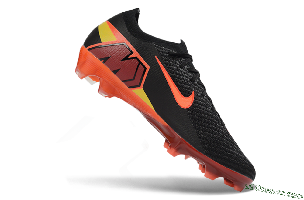 Nike Air Zoom Mercurial Vapor 16 Elite FG Firm Ground Soccer Cleats - Black/Electric Orange/Neon Green 4