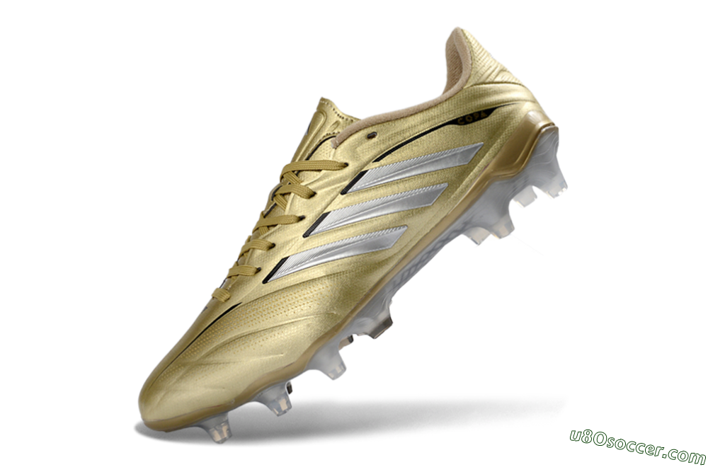 Adidas Copa Pure 3 Elite FG Firm Ground Soccer Cleats - Gold/Metallic Silver/White 5