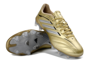 Adidas Copa Pure 3 Elite FG Firm Ground Soccer Cleats - Gold/Metallic Silver/White