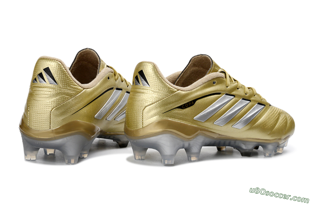 Adidas Copa Pure 3 Elite FG Firm Ground Soccer Cleats - Gold/Metallic Silver/White 6