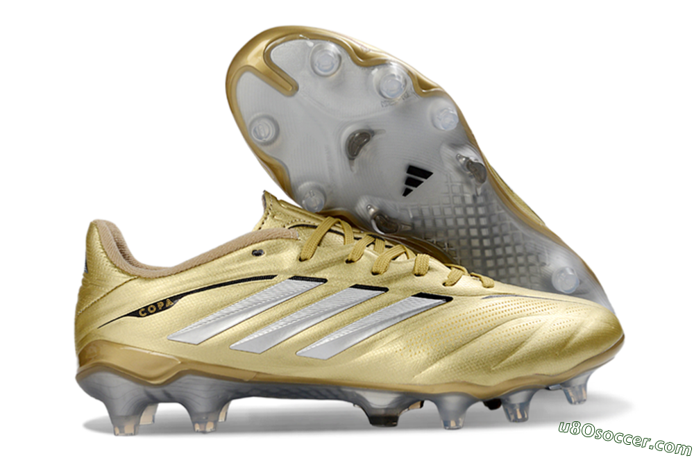 Adidas Copa Pure 3 Elite FG Firm Ground Soccer Cleats - Gold/Metallic Silver/White 1
