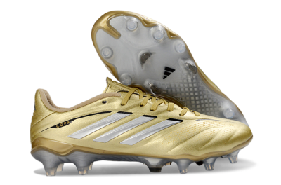 Adidas Copa Pure 3 Elite FG Firm Ground Soccer Cleats - Gold/Metallic Silver/White