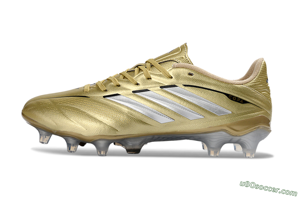 Adidas Copa Pure 3 Elite FG Firm Ground Soccer Cleats - Gold/Metallic Silver/White 2