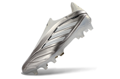 Adidas Copa Pure 3 Elite FG Firm Ground Soccer Cleats - Silver/Metallic Gray/White