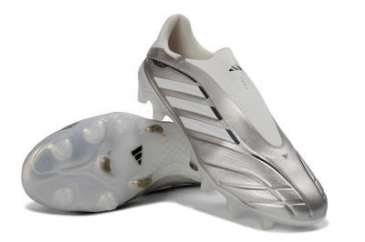 Adidas Copa Pure 3 Elite FG Firm Ground Soccer Cleats - Silver/Metallic Gray/White