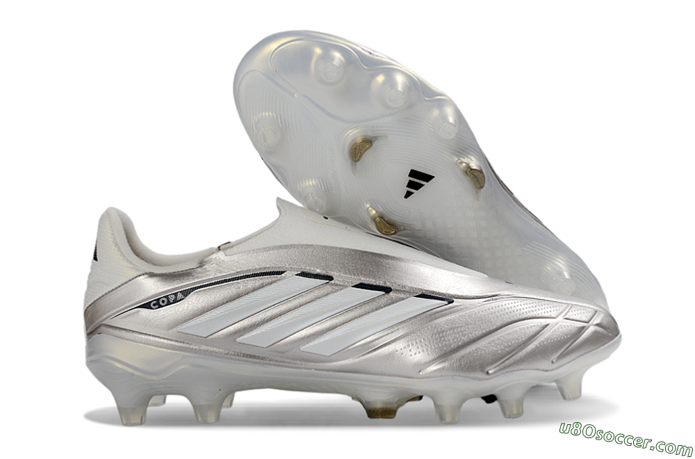 Adidas Copa Pure 3 Elite FG Firm Ground Soccer Cleats - Silver/Metallic Gray/White 1