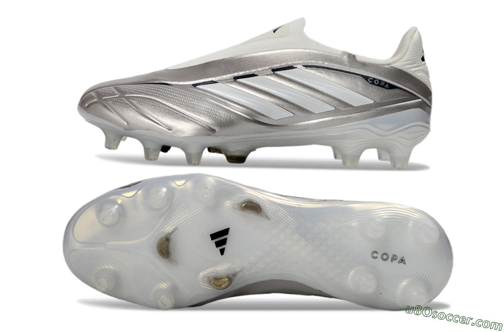 Adidas Copa Pure 3 Elite FG Firm Ground Soccer Cleats - Silver/Metallic Gray/White 0