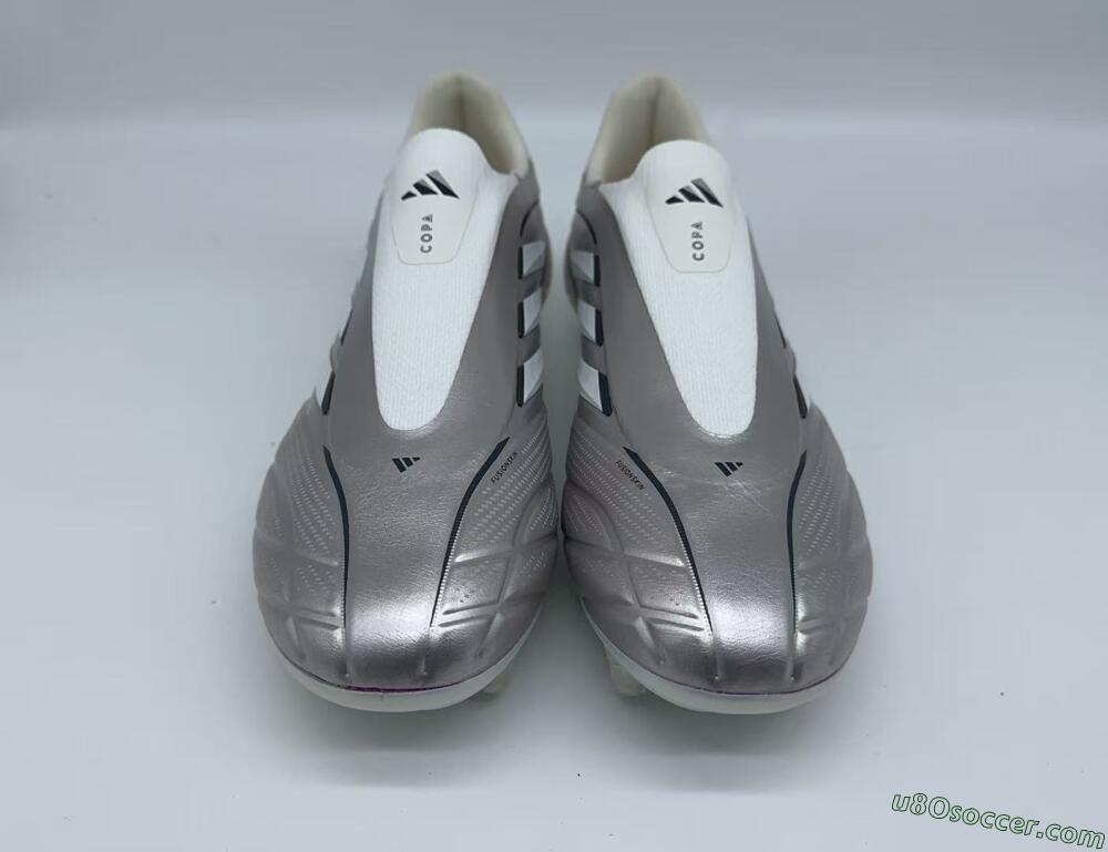Adidas Copa Pure 3 Elite FG Firm Ground Soccer Cleats - Silver/Metallic Gray/White