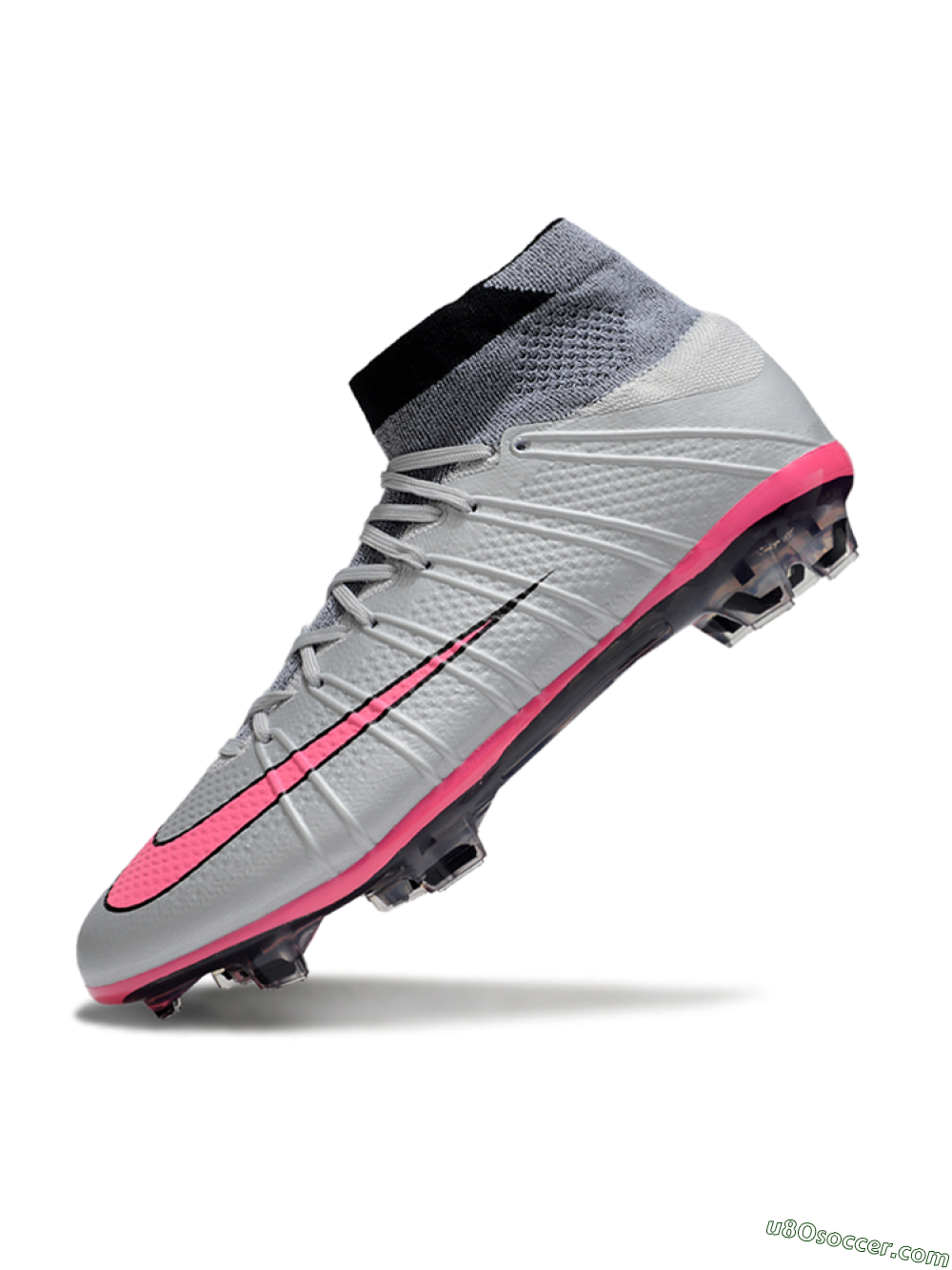 Nike Zoom Mercurial Superfly 4 Elite FG Firm Ground Soccer Cleats - Gray/Neon Pink/Black 5