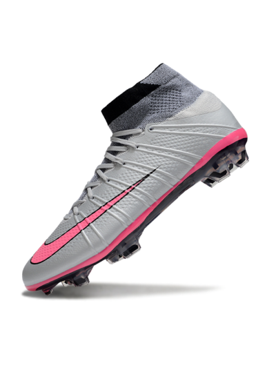 Nike Zoom Mercurial Superfly 4 Elite FG Firm Ground Soccer Cleats - Gray/Neon Pink/Black