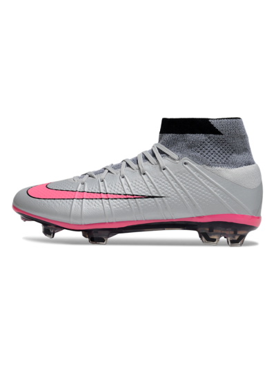 Nike Zoom Mercurial Superfly 4 Elite FG Firm Ground Soccer Cleats - Gray/Neon Pink/Black