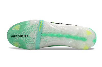 Adidas Predator 26 Elite Fold-Over Tongue FG Firm Ground Soccer Cleats - Aqua/Mint Green/Fluorescent Yellow