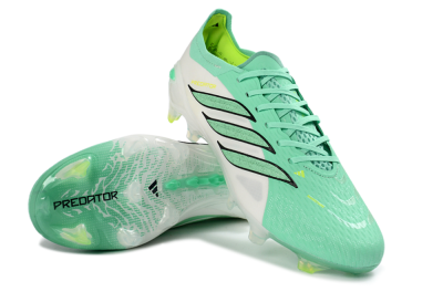 Adidas Predator 26 Elite FG Firm Ground Soccer Cleats - Aqua/Lime Green/Black