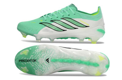 Adidas Predator 26 Elite FG Firm Ground Soccer Cleats - Aqua/Lime Green/Black