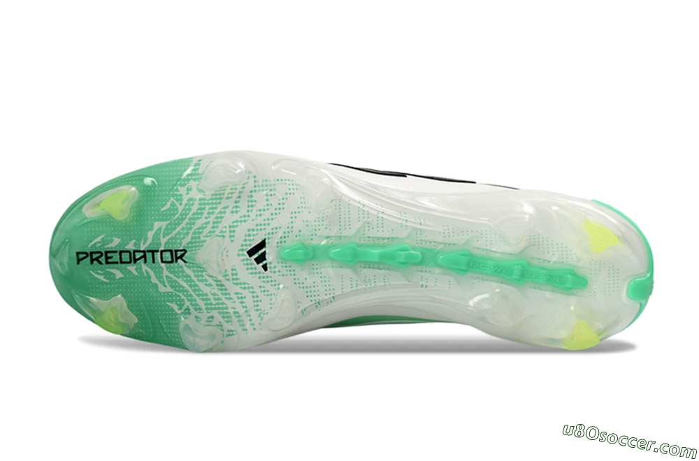 Adidas Predator 26 Elite FG Firm Ground Soccer Cleats - Aqua/Lime Green/Black 6