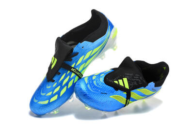 Adidas Predator 26 Elite Fold-Over Tongue FG Firm Ground Soccer Cleats - Blue/Electric Blue/Lime Green