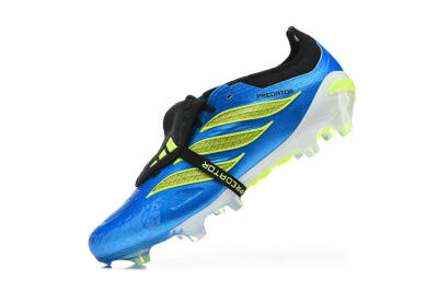 Adidas Predator 26 Elite Fold-Over Tongue FG Firm Ground Soccer Cleats - Blue/Electric Blue/Lime Green