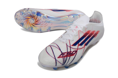 Adidas F50 Elite FG Firm Ground Soccer Cleats - White/Crimson/Blue